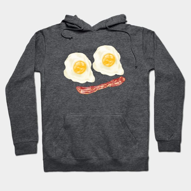 Bacon and Eggs Smile Hoodie by HB Loves Crafts